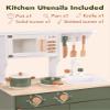 ROBOTIME Play Kitchen with Toy Oven, Toy Washing Machine, Wooden Kids Kitchen Play Set, Toy Kitchen Set for Kids Age 3 4 5 6 7 (Vintage Green) view 3