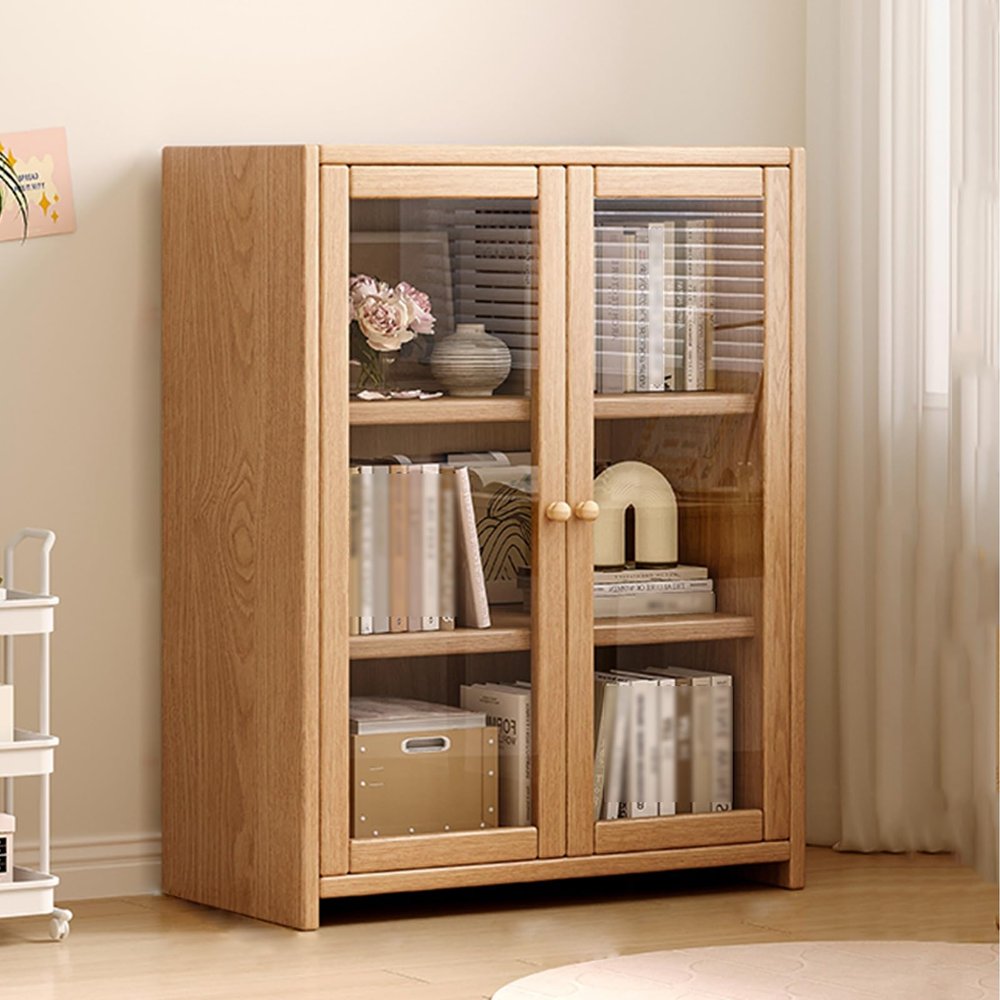 EKDJSN Display Case, Clear Acrylic Display, Heightened Bottom Design Showcase, 2 Styles Available, Suitable for Study Rooms, Offices, Etc (Size : Double Door: 23.6x11.8x39.3in)