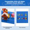 Etarnfly Classic Baseplates Building Plates-8 Pack 10" x 10" Building Boards,100% Compatible with All Major Brands and Activity Table, Creative Platforms Mats for Toy Bricks,Blue view 2