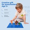 Etarnfly Classic Baseplates Building Plates-8 Pack 10" x 10" Building Boards,100% Compatible with All Major Brands and Activity Table, Creative Platforms Mats for Toy Bricks,Blue view 3