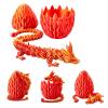 Dragon Egg, Easter Egg Pet Dragon, Dragon Eggs with Dragon Inside, 3D Printed Dragon Toys, Surprise Dragon Egg Toy,12Decorative Ornaments (Red) view 1