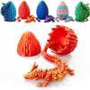 Dragon Egg, Easter Egg Pet Dragon, Dragon Eggs with Dragon Inside, 3D Printed Dragon Toys, Surprise Dragon Egg Toy,12Decorative Ornaments (Red) view 2