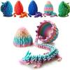Dragon Egg, Easter Egg Pet Dragon, Dragon Eggs with Dragon Inside, 3D Printed Dragon Toys, Surprise Dragon Egg Toy,12Decorative Ornaments (Rainbow) view 2