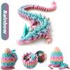 Dragon Egg, Easter Egg Pet Dragon, Dragon Eggs with Dragon Inside, 3D Printed Dragon Toys, Surprise Dragon Egg Toy,12Decorative Ornaments (Rainbow) view 3