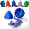 Finndeen Dragon Egg, Easter Egg Pet Dragon, 3D Printed Dragon Toys, Surprise Dragon Egg Toy, 12' Decorative Ornaments (Purple) view 2
