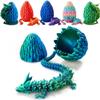 Dragon Egg, Easter Egg Pet Dragon, Dragon Eggs with Dragon Inside, 3D Printed Dragon Toys, Surprise Dragon Egg Toy,12Decorative Ornaments (Green A) view 2