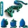 Dragon Egg, Easter Egg Pet Dragon, Dragon Eggs with Dragon Inside, 3D Printed Dragon Toys, Surprise Dragon Egg Toy,12Decorative Ornaments (Green A) view 3