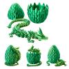 Dragon Egg, Easter Egg Pet Dragon, Dragon Eggs with Dragon Inside, 3D Printed Dragon Toys, Surprise Dragon Egg Toy,12Decorative Ornaments (Green B) view 1