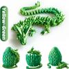 Dragon Egg, Easter Egg Pet Dragon, Dragon Eggs with Dragon Inside, 3D Printed Dragon Toys, Surprise Dragon Egg Toy,12Decorative Ornaments (Green B) view 3
