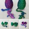 Dragon Egg, Easter Egg Pet Dragon, Dragon Eggs with Dragon Inside, 3D Printed Dragon Toys, Surprise Dragon Egg Toy,12Decorative Ornaments (Green B) view 4