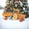 Personalized Wooden Tractor Toys For Boys - Wooden Tractor And Trailer Farm Toys For Kids- Toddler Tractor Toys Best Gifts For 2 Year Old - Baby Boy Gifts Wooden Farm Toys - Construction Kid Toys view 3