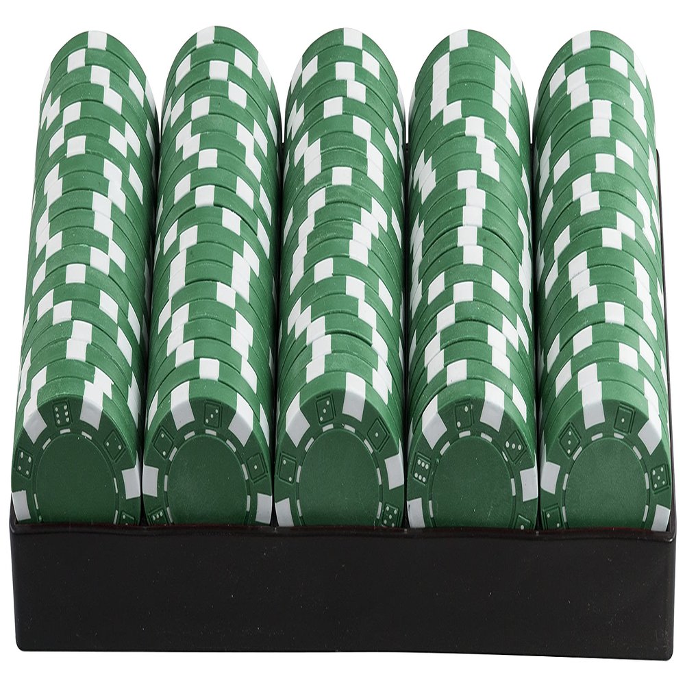 11.5 Gram Casino Style Poker Chips | Poker Chips Replacements (Green, 300 Chips)
