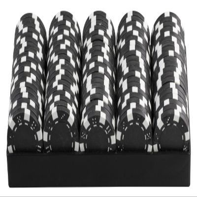 11.5 Gram Casino Style Poker Chips | Poker Chips Replacements (Black, 300 Chips)