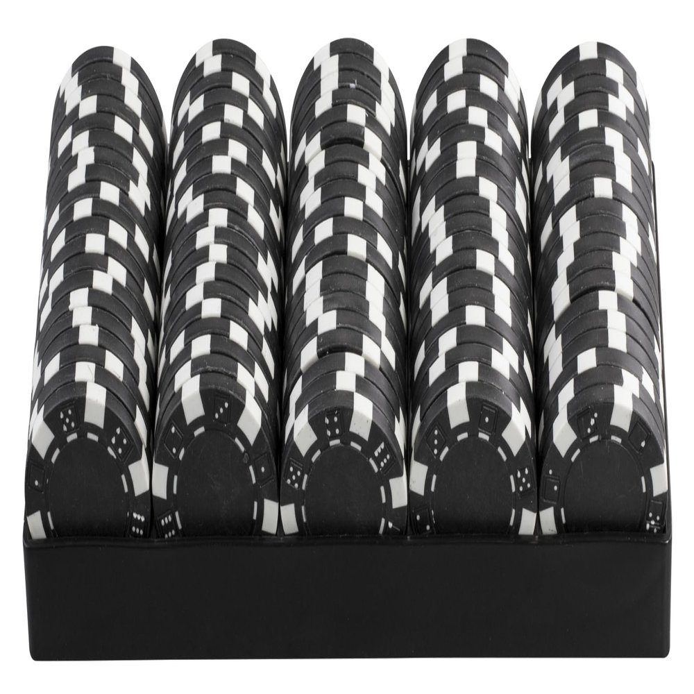 11.5 Gram Casino Style Poker Chips | Poker Chips Replacements (Black, 300 Chips)