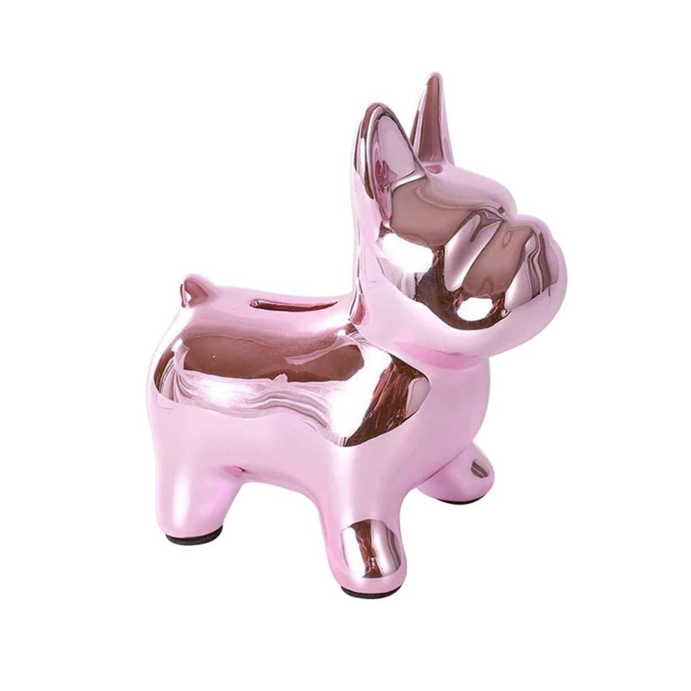 Abaodam Cute Dog Piggy Bank Ceramic Coin Bank Cartoon Saving Pot Boys and Girls Toy