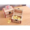 Abaodam Wooden Piggy Bank Mini Vintage Coin Saving Bank Box Money Organizer Treasure Box Without Lock 7.87X5.78X5.70In for Home Office view 3