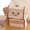 Abaodam Wooden Piggy Bank with Lock Mini Vintage Coin Saving Box Money Organizer Treasure Chest for Home Office Jewelry Storage 5.7 Inch view 4