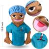 Role Play Hand Puppets Hand Plush Chef Doctor Fireman Pirate Detective Athlete Nurse Worker Hand Puppet Toys Puppets for Kids Storytelling Imaginative Pretend Play Teaching Preschool(Nurse) view 3