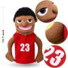 Role Play Hand Puppets Hand Plush Chef Doctor Fireman Pirate Detective Athlete Nurse Worker Hand Puppet Toys Puppets for Kids Storytelling Imaginative Pretend Play Teaching Preschool(Athlete) view 4