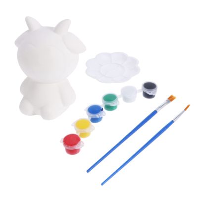 Abaodam DIY Cartoon Ceramic Money Pot for Boy Girl Unpainted Savings Jar for Creative Coloring and Fun Parent-boy Girl Activity Unique Birthday and
