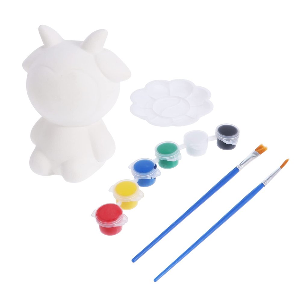Abaodam DIY Cartoon Ceramic Money Pot for Boy Girl Unpainted Savings Jar for Creative Coloring and Fun Parent-boy Girl Activity Unique Birthday and