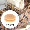 JISADER 20 Pieces Pulley Blocks Wooden Model Ship Fittings Deadeye Wood Block Toy Set Sheave Blocks High Detail Finish Suitable for Model Ship Repairs Educati, 6mm view 4