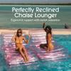 FUNBOY Giant Inflatable Luxury Clear Pale Pink Chaise Lounger, Chair Pool Float for Adults, Transparent Seaglass Green Material, Perfect for a Summer Pool Party view 3