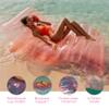 FUNBOY Giant Inflatable Luxury Clear Pale Pink Chaise Lounger, Chair Pool Float for Adults, Transparent Seaglass Green Material, Perfect for a Summer Pool Party view 4
