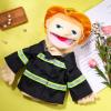 Role Play Hand Puppets Hand Plush Chef Doctor Fireman Pirate Detective Athlete Nurse Worker Hand Puppet Toys Puppets for Kids Storytelling Imaginative Pretend Play Teaching Preschool(Fireman) view 3
