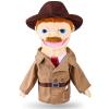 Role Play Hand Puppets Hand Plush Chef Doctor Fireman Pirate Detective Athlete Nurse Worker Hand Puppet Toys Puppets for Kids Storytelling Imaginative Pretend Play Teaching Preschool(Detective) view 1