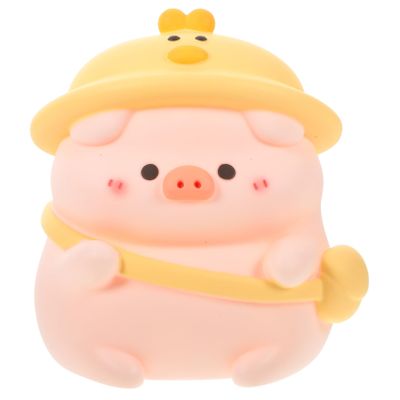 Abaodam Unbreakable Cute Piggy Bank Saving Pot Adorable Pig-Shaped Money Pot for Boys and Girls Vinyl Material Birthday Decorative Desktop Decor