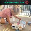 DIY Sidewalk Chalk Paint 6pk Kit - Non-Toxic, Washable Powdered Chalks - Simply Mix in Water and Use a Paintbrush to Create Colorful Artwork on the Sidewalk or Chalkboard, For Kids Ages 5+ view 4