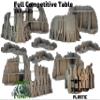 Robotic Tomb World Terrain for Tabletop Gaming. Corner ruins, Competitive Layouts, Comes assembled and ready to paint. Scaled for 28mm models. From the Unearth Eternity terrain series. (Full Table) view 2
