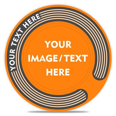 100 Custom Poker Chips, 37mm, Print with Your Logo or Text (Orange)