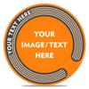 100 Custom Poker Chips, 37mm, Print with Your Logo or Text (Orange) view 1