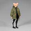 1/12 Scale Clothes,Green Military Trench Coat Long Coat Windbreaker Loose Works Clothing for 6inch Male/Female Action Figure Body (Female Coat Clothes) view 1