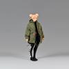 1/12 Scale Clothes,Green Military Trench Coat Long Coat Windbreaker Loose Works Clothing for 6inch Male/Female Action Figure Body (Female Coat Clothes) view 4