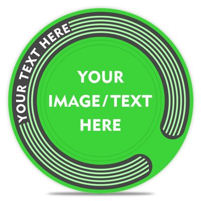 ToysCentral Basics 100 Custom Poker Chips, 37mm, Print with Your Logo or Text (Green)