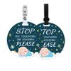 PLIGREAT 2 Pack Please Dont Touch Baby Sign, Blue No Touching Baby Car Seat Sign for Baby Boy Girl, Do Not Touch Baby Sign for Car Seat, Stop Touching Baby Stroller Tag with Hanging Straps and Clip view 1