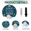 PLIGREAT 2 Pack Please Dont Touch Baby Sign, Blue No Touching Baby Car Seat Sign for Baby Boy Girl, Do Not Touch Baby Sign for Car Seat, Stop Touching Baby Stroller Tag with Hanging Straps and Clip view 4