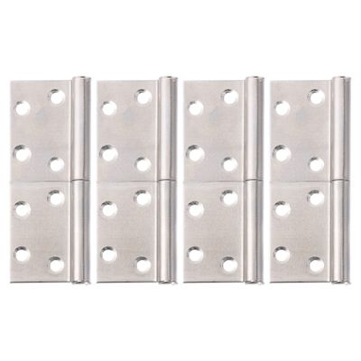 POWTAXBJGD Door Hinges 4 PCS 4 inch Lift Off Hinges Flag Hinges, 304 Stainless Steel Detachable Door Hinge, Lift Off Left Handed Hinges for Cabinet, Furniture Hinges, Closet, Wardrobe, Cupboards
