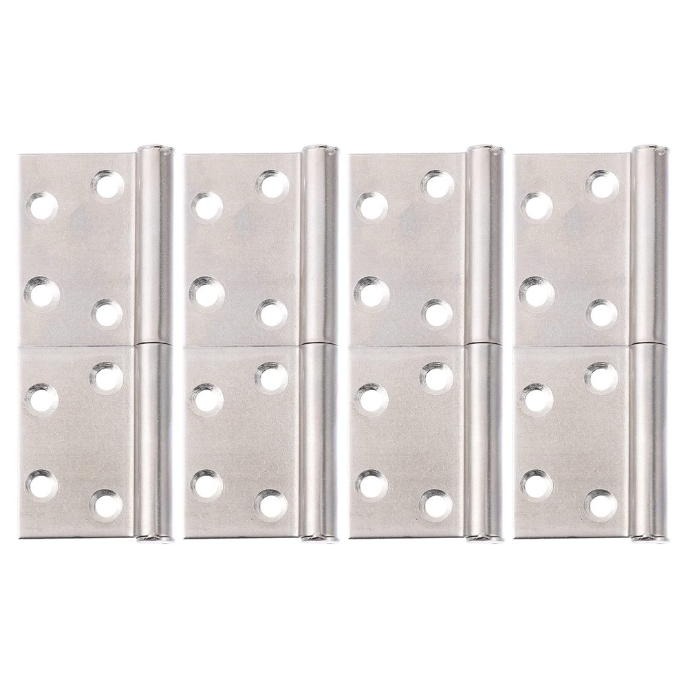 POWTAXBJGD Door Hinges 4 PCS 4 inch Lift Off Hinges Flag Hinges, 304 Stainless Steel Detachable Door Hinge, Lift Off Left Handed Hinges for Cabinet, Furniture Hinges, Closet, Wardrobe, Cupboards