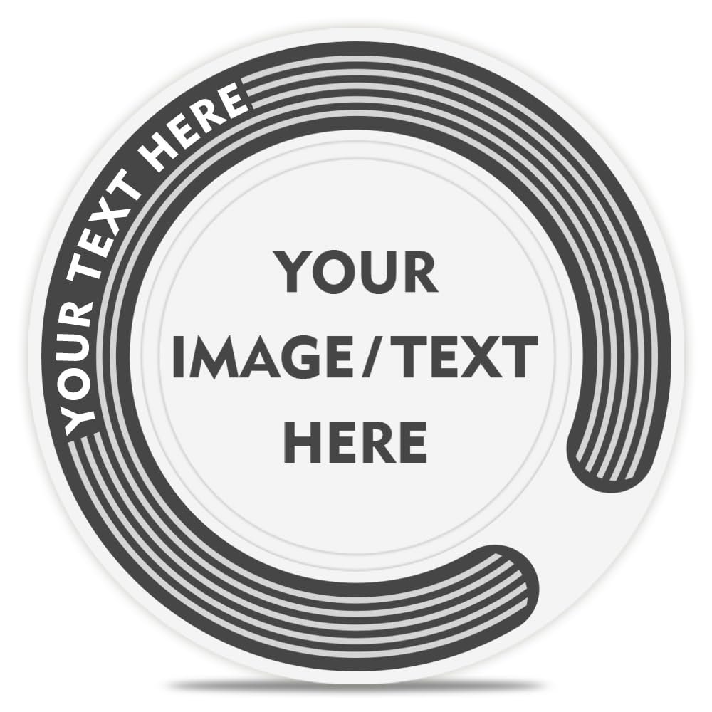 ToysCentral Basics 100 Custom Poker Chips, 37mm, Print with Your Logo or Text (White)