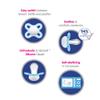 MAM Original Start Matte Newborn Baby Pacifier, Best Pacifier for Breastfed Babies & Night Pacifiers 0-6 Months, Best for Breastfed Babies, Glow in The Dark, Baby Boy, 2 Count view 3