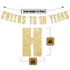 FTWMEME 50th Birthday Decorations - Cheers to 50 Years, 50th Anniversary Banner, Elegant Party Decorations view 4