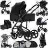 2 in 1 Baby Stroller, Convertible Pram, Reversible Standard Baby Stroller, Portable Baby Buggy, Infant Carriage, Foldable High Landscape Pushchair for Toddler Newborn (2US588-BLACK) view 1