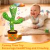Hunfur (Updated Volume Adjustment) Dancing Mimicking Talking Cactus Toy,Funny Gift for Toddler 1 2 3 Year Old Boy Girl,Singing Record Repeat What You Say Light Up Baby Infant Toys 6-12 12-18 Months view 3