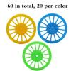 Delinx 60PCS Plastic Project Wheels with 2 mm Hole and 30 PCs Shaft Rods,100 mm Round Rod Axles for Science Engineering Car STEM Projects RC Truck Boat Helicopter Model view 4