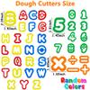 Dough Tool Set with Dough Alphabet Cutters,Numbers Cutters,Mathematical Symbols,Great Dough Tools for Learning Letters and Numbers view 2