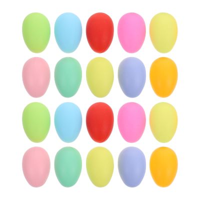 Abaodam 50pcs Unfinished Artificial Eggs Graffiti Eggs Easter Decoration Craft Fillers Hanging Ornaments Party Basket Classroom Activities